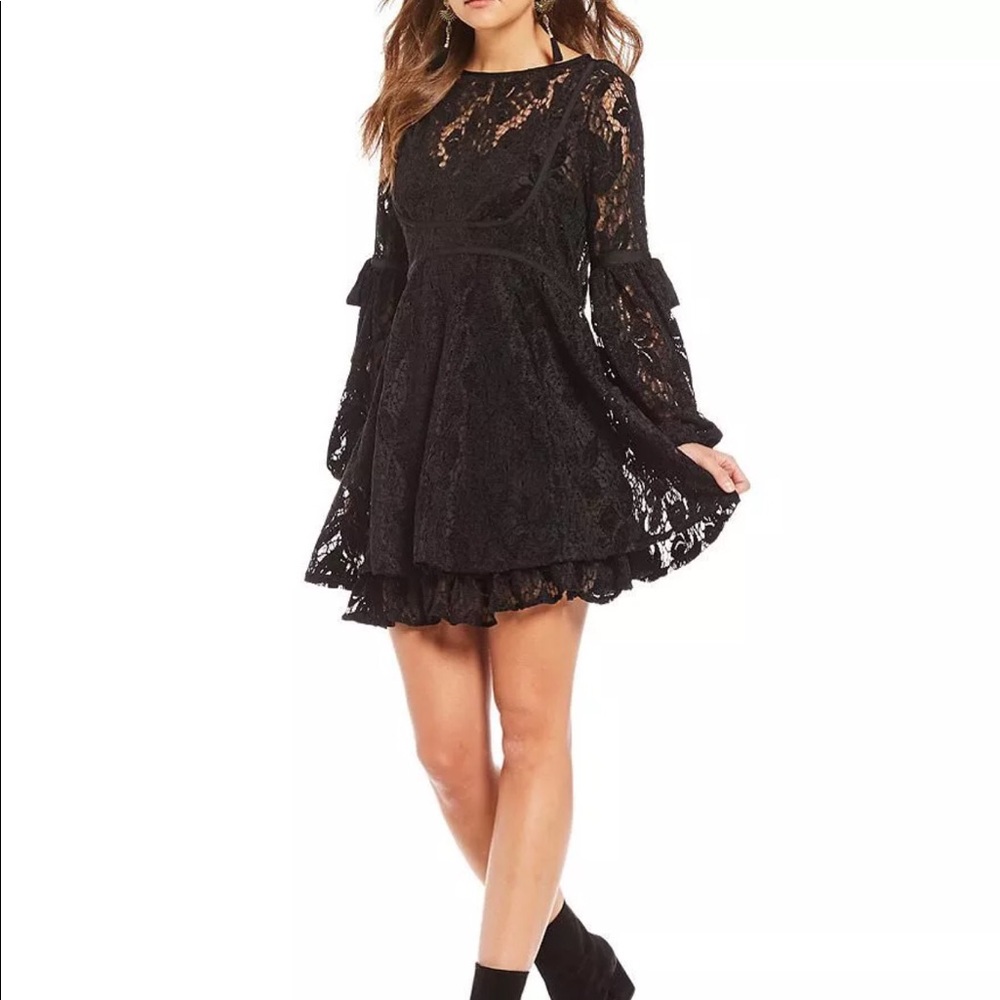 SOLD- Free People Rubi Lace Mini Dress - Picture 2 of 8